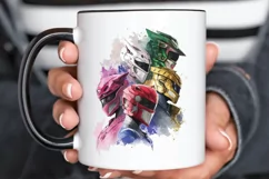 Watercolor Power Rangers PNG Clipart Product Image 3