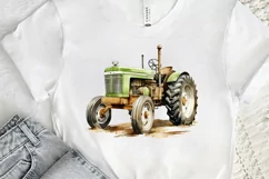 Farm Tractor Watercolor Sublimation PNG Clipart Product Image 2