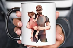 Dad and Daughter Father's Day PNG Clipart Product Image 2