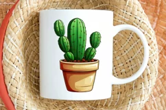 Cactus House Watercolor Sublimation PNG Clipart Product Image 2