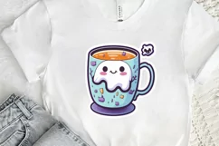 Cute And Creepy Mug Halloween Sticker PNG Clipart Product Image 2