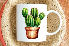 Cactus House Watercolor Sublimation PNG Clipart Product Image 2