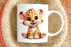 Cute Happy Baby Animal Sublimation PNG Clipart Product Image 2