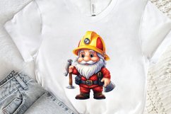 Funny Fireman Gnome Sublimation PNG Clipart Product Image 2