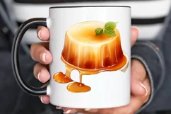 Watercolor Crème Caramel PNG Clipart Product Image 2