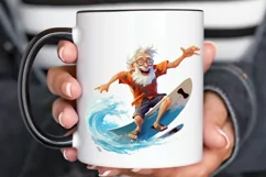 Funny Grandpa Surfing PNG Clipart Product Image 2