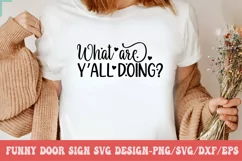 Funny Door Sign SVG Design | Door Sign SVG Design Product Image 2