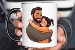 Dad and Daughter Father's Day PNG Clipart Product Image 2
