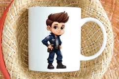 Cute Police Officer Boy PNG Clipart Product Image 2