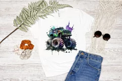 Watercolor Monster Truck PNG Clipart Product Image 2