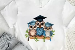 Graduation Owl Friends Sublimation PNG Clipart Product Image 2