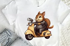 Squirrel Riding A Motorbike PNG Clipart Product Image 2