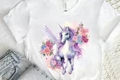 Fairy Unicorn Sublimation PNG Clipart Product Image 2
