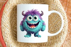 Cute Monster Watercolor Sublimation PNG Clipart Product Image 2