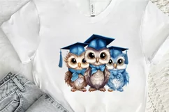 Graduation Owl Friends Sublimation PNG Clipart Product Image 2