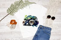 Watercolor Monster Truck PNG Clipart Product Image 2