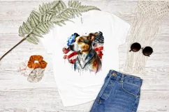 Watercolor Patriotic Dog PNG Clipart Product Image 2