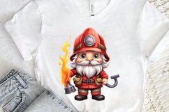 Funny Fireman Gnome Sublimation PNG Clipart Product Image 2