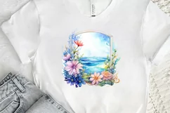Ocean Window Watercolor PNG Clipart Product Image 2
