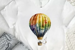 Watercolor Hot Air Balloon PNG Clipart Product Image 2