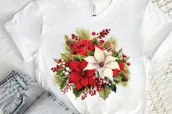 Christmas Flower Bouquet PNG Clipart Product Image 2