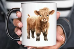 Baby Highland Cow Illustrations PNG Clipart Product Image 2