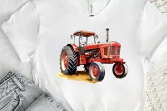 Farm Tractor Watercolor Sublimation PNG Clipart Product Image 2