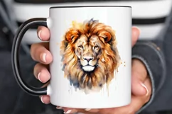 Watercolor Lion Wall Art PNG Clipart Product Image 2