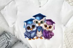 Graduation Owl Friends Sublimation PNG Clipart Product Image 2
