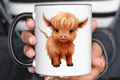 Baby Highland Cow Illustrations PNG Clipart Product Image 2