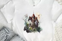 Watercolor Gothic House Clipart PNG Clipart Product Image 2