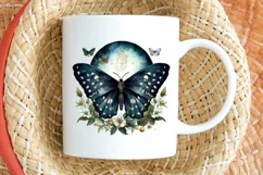 Fairy Night Moth and Moon PNG Clipart Product Image 2