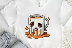 Cute And Creepy Mug Halloween Sticker PNG Clipart Product Image 2