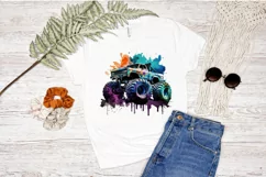 Watercolor Monster Truck PNG Clipart Product Image 2