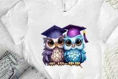 Graduation Owl Friends Sublimation PNG Clipart Product Image 2