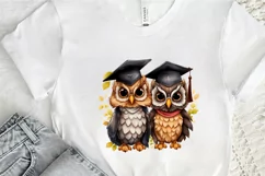 Graduation Owl Friends Sublimation PNG Clipart Product Image 2