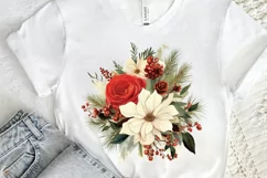 Christmas Flower Bouquet PNG Clipart Product Image 2