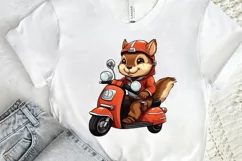 Squirrel Riding A Motorbike PNG Clipart Product Image 2