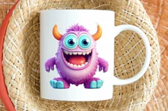 Cute Monster Watercolor Sublimation PNG Clipart Product Image 2