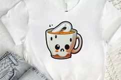 Cute And Creepy Mug Halloween Sticker PNG Clipart Product Image 2