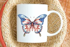 Patriotic American Flag Butterfly PNG Clipart Product Image 2