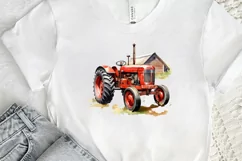 Farm Tractor Watercolor Sublimation PNG Clipart Product Image 2
