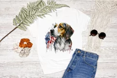 Watercolor Patriotic Dog PNG Clipart Product Image 2