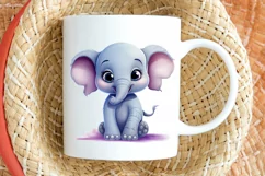 Cute Happy Baby Animal Sublimation PNG Clipart Product Image 2