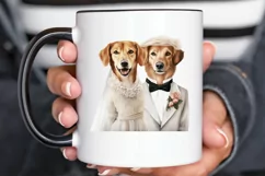 Dog Bride and Dog Groom PNG Clipart Product Image 2