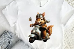 Squirrel Riding A Motorbike PNG Clipart Product Image 2