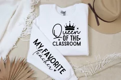 Queen of the Classroom Sleeve SVG, Teacher Sleeve SVG Product Image 2