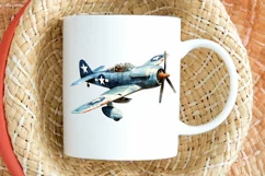 Fighter Aircraft Watercolor PNG Clipart Product Image 2