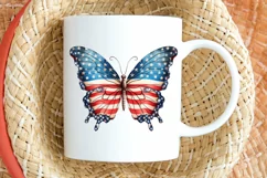 Patriotic American Flag Butterfly PNG Clipart Product Image 2