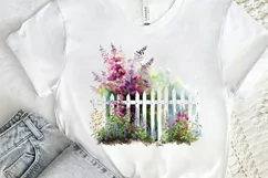 Watercolor Garden floral Fences PNG Clipart Product Image 2